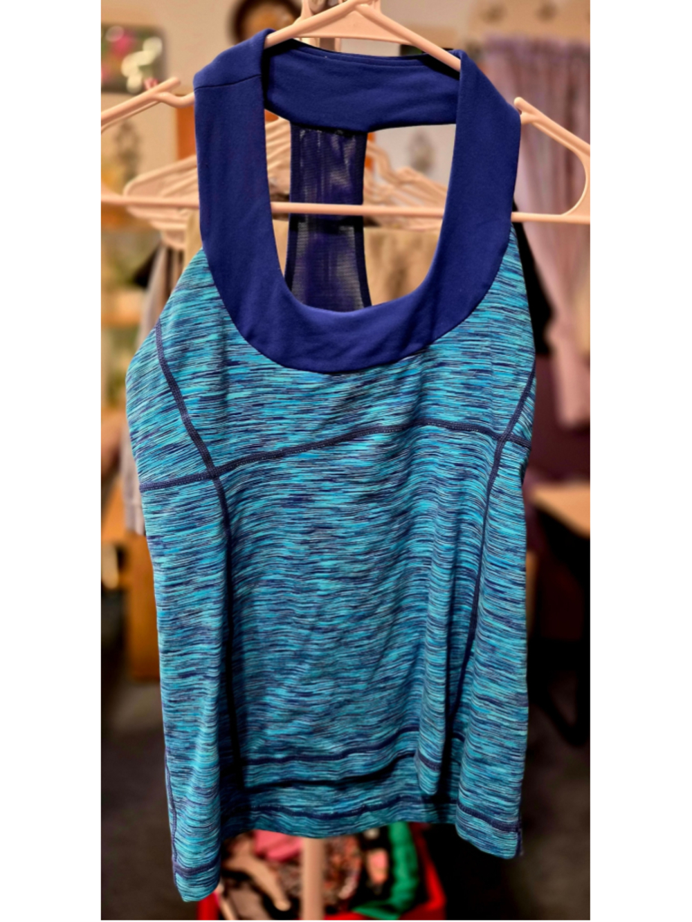 Women's Lululemon Tank Top Size 4-6 Blue Teal Racerback Athletic Shirt